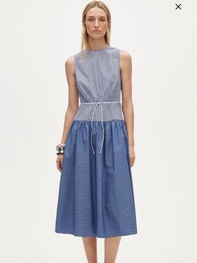 J. CREW - NWT gingham open back dress